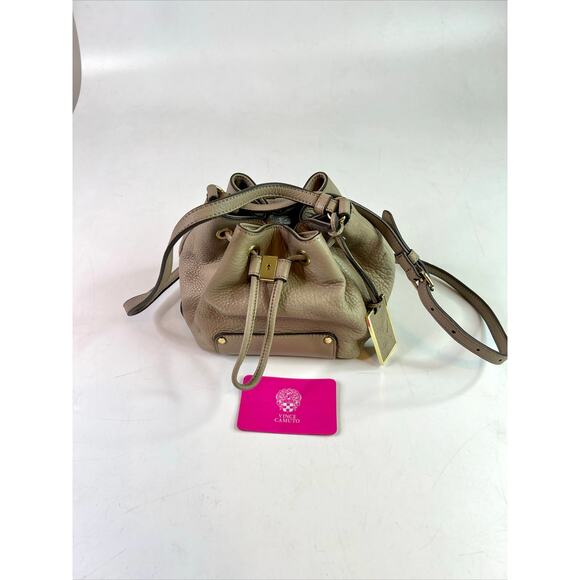 Vince Camuto Leather Bucket and Drawstring Small Satchel Bag - Gray - Picture 2 of 15